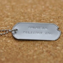 World war II single military tag (Military Dog tag)